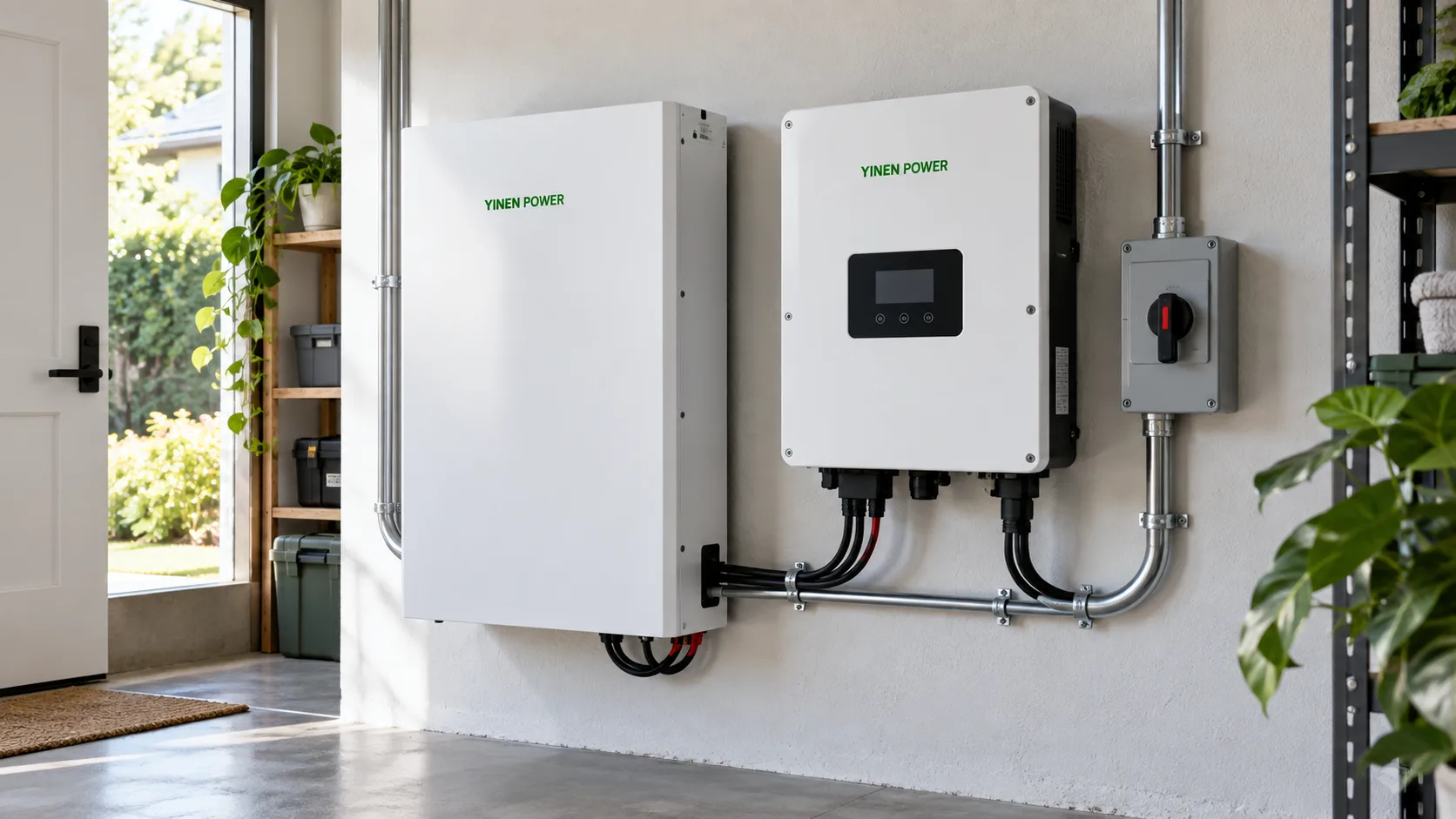 Professional YINEN low-voltage battery and hybrid inverter installation