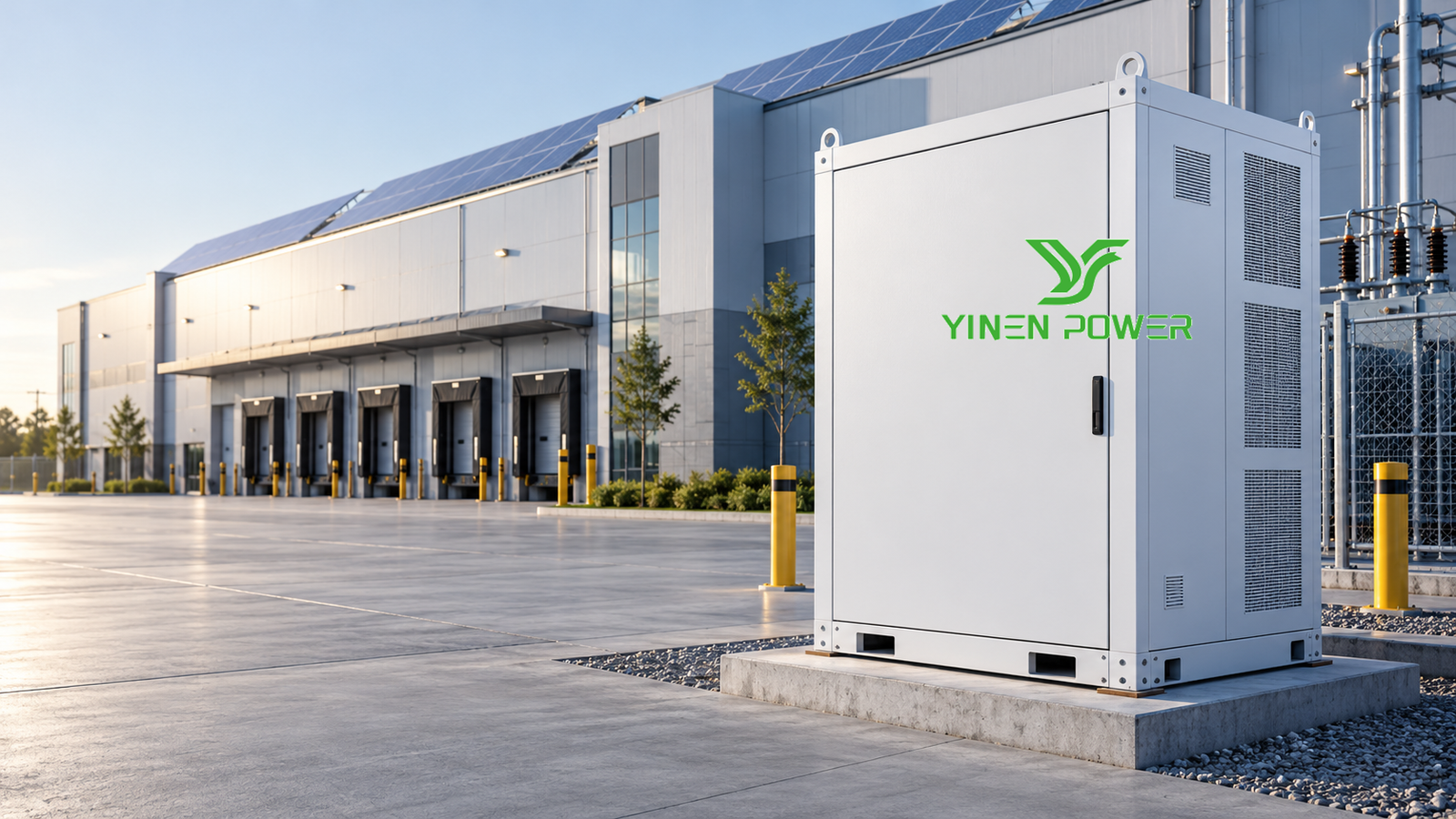 YINEN POWER battery energy storage system manufacturer evaluation at a solar-equipped logistics facility