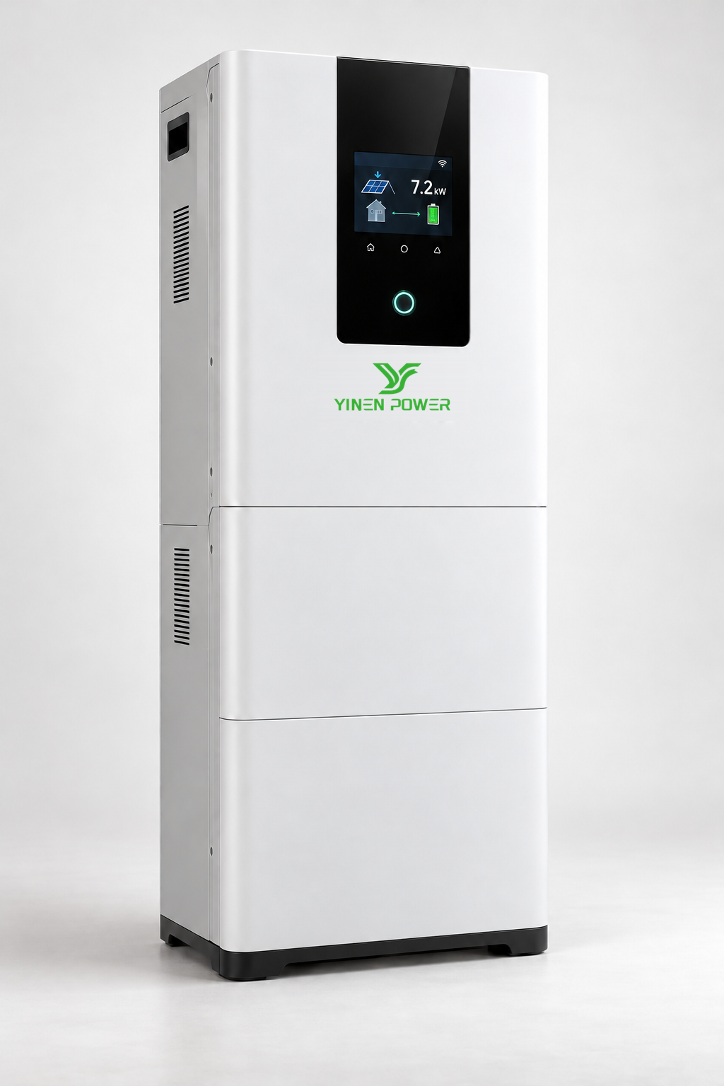 YINEN single-phase integrated grid inverter and energy storage unit with official YINEN POWER logo